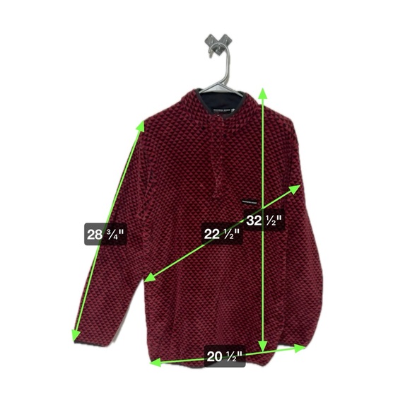 Southern Marsh Small Red Black Fleece Pullover Soft Warm Winter Sweater 1/4 zip - Picture 13 of 13